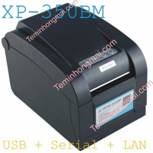 Máy in mã vạch Xprinter XP 350BM (USB + LAN với RS-232)
